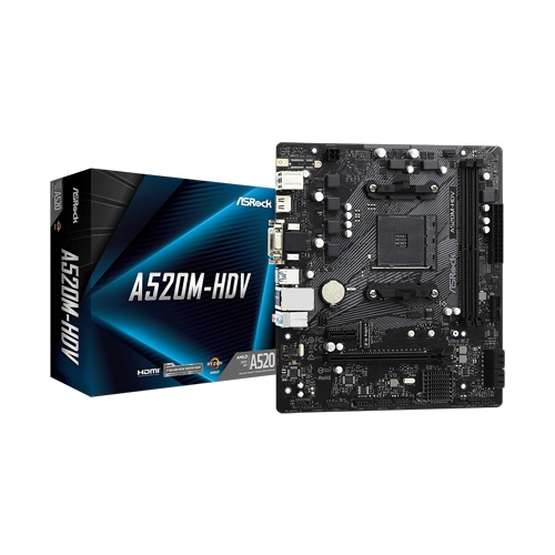 ASROCK A520M-HDV AM4 90-MXBE50-A0UAYZ Micro -Atx DDR4