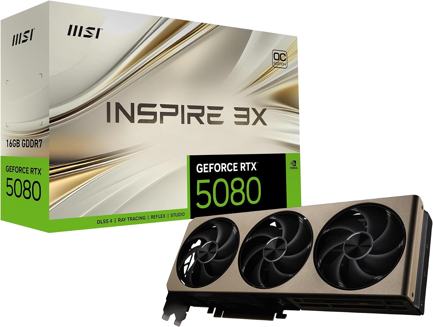 MSI Tarjeta de Video RTX 5080 16G Inspire 3X OC GDDR7