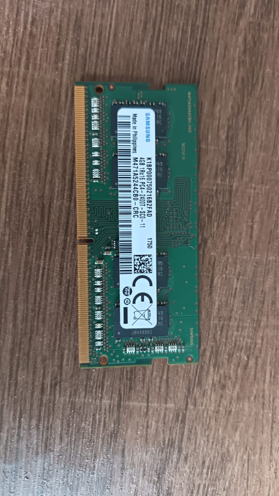 Memoria RAM SO-DIMM Samsung 4GB DDR4 2400MHz (Notebook)