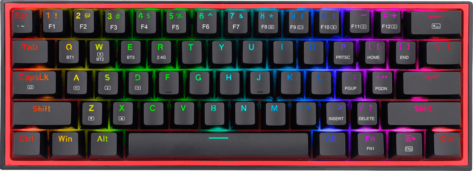 Teclado Mecánico Inalámbrico Redragon Fizz Pro K616 RGB Negro Español (K616-RGB SP)